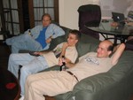 Nov 2: The guys prepare for a long night of electoral vote counting. And beer drinking.