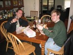 March 1: Grant and Chris celebrate the end of an era. Long live slacking!