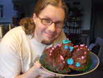 Mar 20: Carrie surprises Jeremy on his birthday with OctoCake!