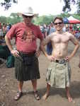 Apr 25: Jerry and Roy show off their kilts at Eeyores