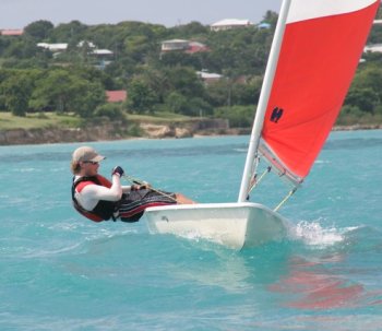 Sailing a Laser in Antigua